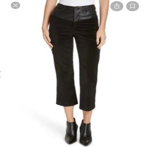 Alice & Olivia Lamb Leather & Corduroy Pants